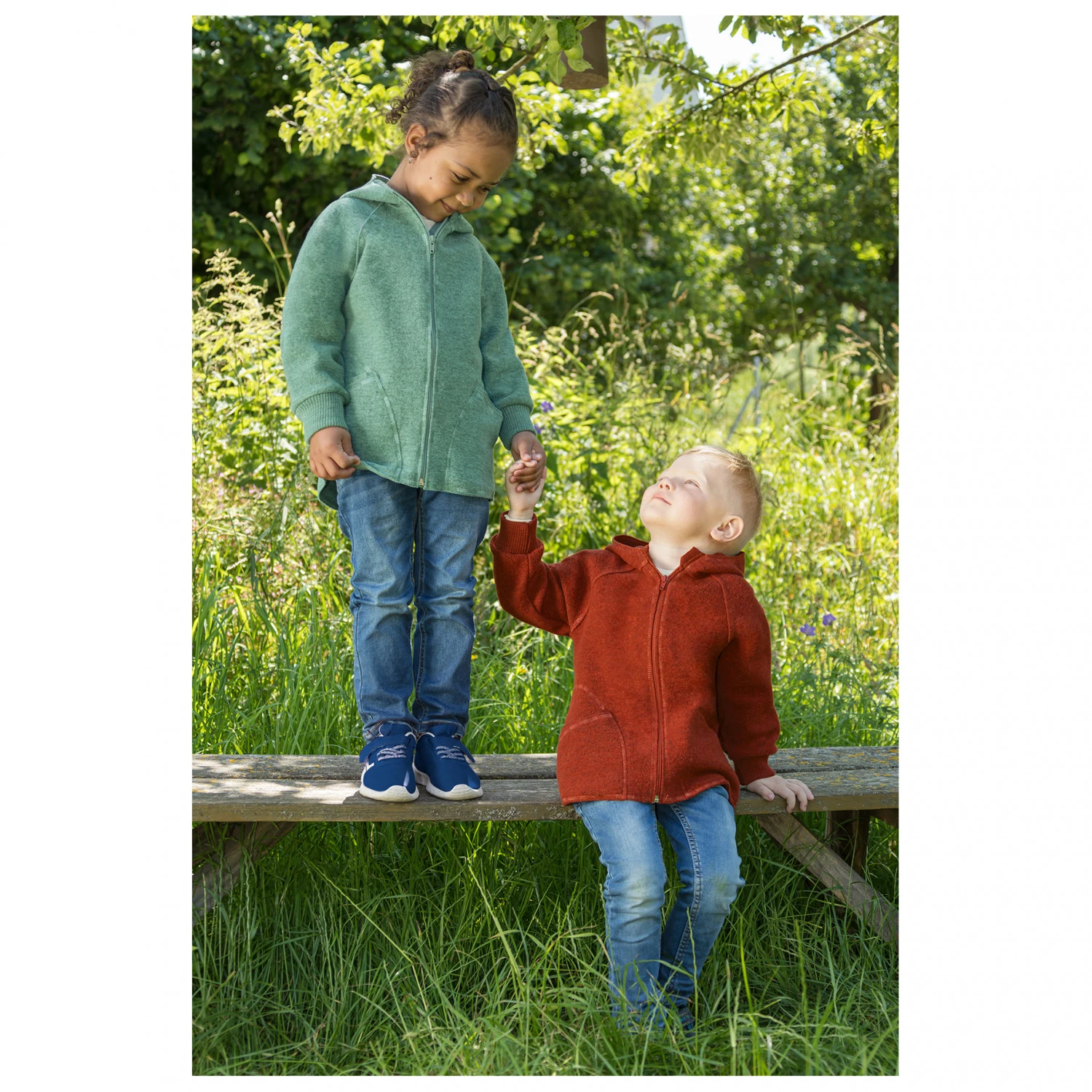 Engel Baby-Jacke Mit Kapuze Und Reißverschluß - Wolljacke 2 Engel Baby-Jacke Mit Kapuze Und Reißverschluß - Wolljacke – Bild 2