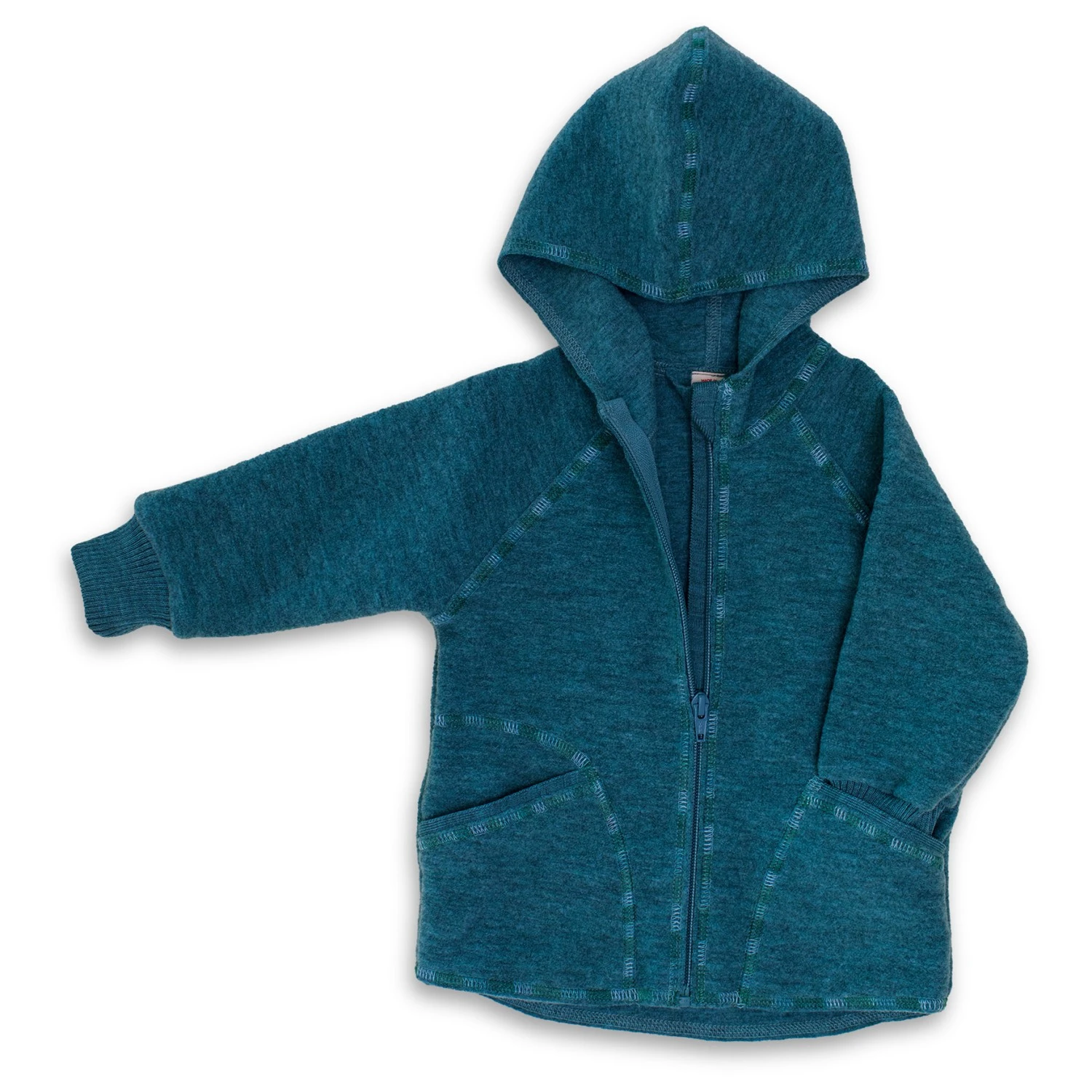 Engel Baby-Jacke Mit Kapuze Und Reißverschluß - Wolljacke 1 Engel Baby-Jacke Mit Kapuze Und Reißverschluß - Wolljacke