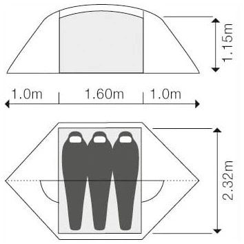 Exped Venus III Extreme - 3-Personen Zelt 2 Exped Venus III Extreme - 3-Personen Zelt – Bild 2
