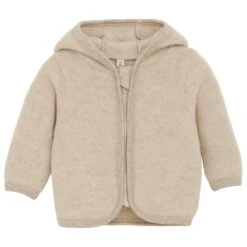 Huttelihut Baby's Jacket Bear Ears Wool Fleece - Merinojacke