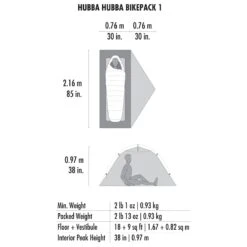 MSR Hubba Hubba Bikepack 1 - 1-Personen Zelt -Outdoor-Ausrüstung msr hubba hubba bikepack 1 1 personen zelt detail 6