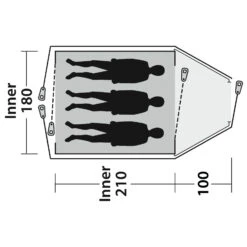 Outwell Cloud 3 - 3-Personen Zelt 19 Outwell Cloud 3 - 3-Personen Zelt -Outdoor-Ausrüstung outwell cloud 3 3 personen zelt detail 8