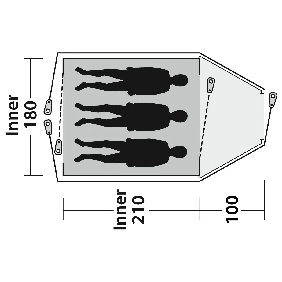 Outwell Cloud 3 - 3-Personen Zelt 8 Outwell Cloud 3 - 3-Personen Zelt – Bild 8