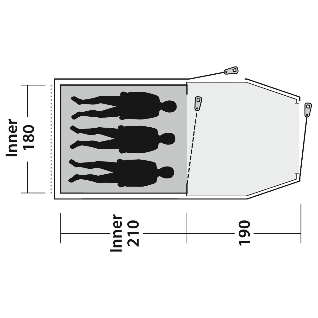 Outwell Earth 3 Plus - 3-Personen Zelt 7 Outwell Earth 3 Plus - 3-Personen Zelt – Bild 7