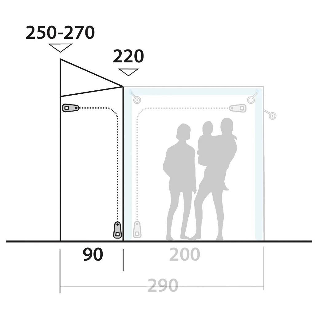 Outwell Tall Connection Parkville 200SA - Zelterweiterung 10 Outwell Tall Connection Parkville 200SA - Zelterweiterung – Bild 10