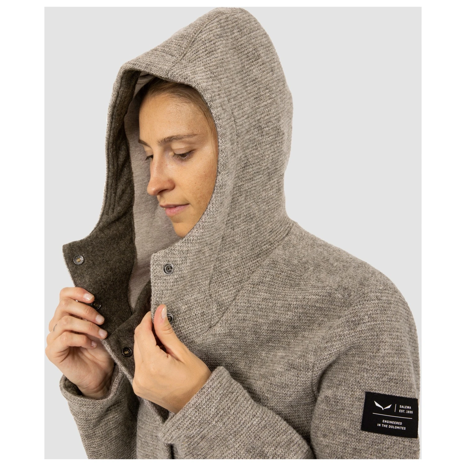 SALEWA Women's Sarner Undyed Wool Hooded Jacket - Wolljacke 5 SALEWA Women's Sarner Undyed Wool Hooded Jacket - Wolljacke – Bild 5