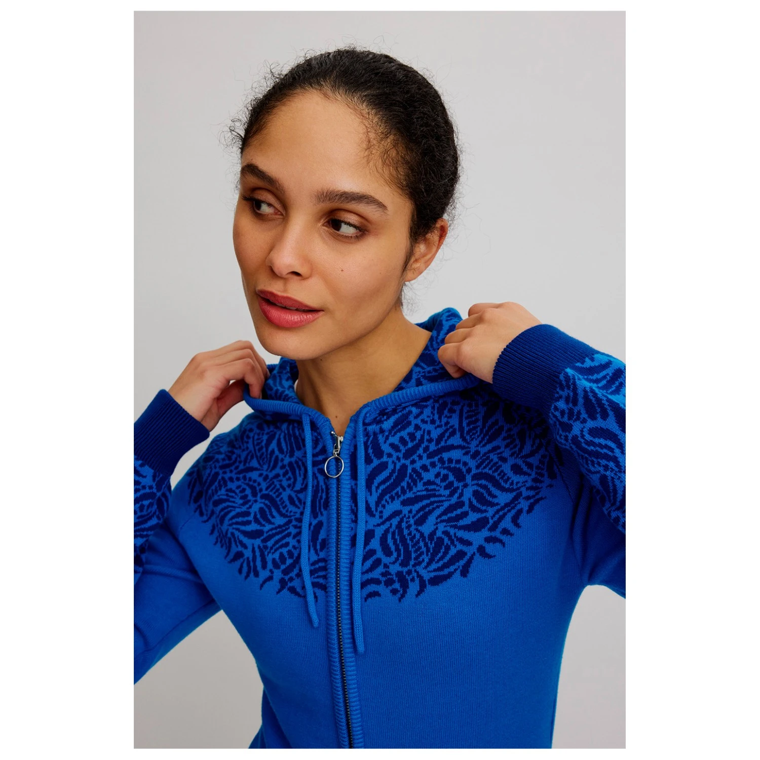 Women's Jaquard-Strickjacke - Freizeitjacke 5 Women's Jaquard-Strickjacke - Freizeitjacke – Bild 5