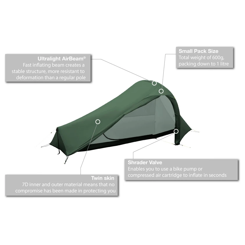 Vango F10 Hydrogen Air - 1-Personen Zelt 2 Vango F10 Hydrogen Air - 1-Personen Zelt – Bild 2