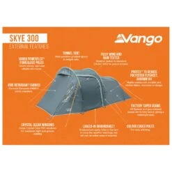 Vango Skye 300 - 3-Personen Zelt -Outdoor-Ausrüstung vango skye 300 3 personen zelt bf detail 7