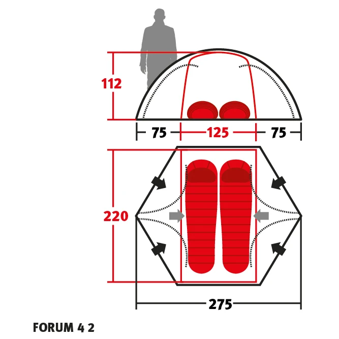 Wechsel Forum 42 Unlimited Line - 2-Personen Zelt 2 Wechsel Forum 42 Unlimited Line - 2-Personen Zelt – Bild 2
